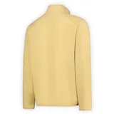 Buzo polar de micropolar ligero, color beige, con cuello subido y cierre frontal corto. Presenta logo de la marca bordado en el pecho y ribetes elásticos en puños y bajo.
