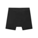 Boxer de algodón negro con cintura elástica que presenta el logo de la marca grabado en relieve.