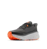 Championes de trekking Columbia modelo Konos Trillium Atr, color gris con entresuela blanca moteada y detalles en naranja. Cuentan con capellada de malla transpirable, suela Adapt Trax y tecnología Omni-Max para mayor amortiguación y estabilidad en senderismo.