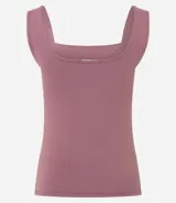 Blusa básica sin mangas marca Cortelle, confeccionada en poliamida, con escote cuadrado y tirantes medianos.