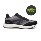Championes deportivos American Sport Abrus Lady, color negro y gris con suela blanca.