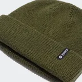 Gorro de punto acanalado color verde menta, estilo beanie con doblez. Presenta una etiqueta tejida negra con el logo de Stance en blanco en el borde doblado.