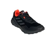 Championes Adidas de trail running para hombre, color negro con detalles en gris y naranja.