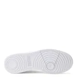 Championes Puma Rebound Break de estilo urbano inspirado en el básquet retro. Presentan una capellada de material sintético en color negro con la icónica franja lateral de Puma en blanco y una suela de goma blanca con detalles en negro.