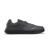 Championes Reebok Club C Legacy de hombre, color gris oscuro con detalles en rojo. Confeccionados en cuero y tela, con suela de goma negra.