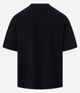 Remera oversize de algodón color gris, con cuello redondo, manga corta y sisa desplazada, de la marca Blue Steel.