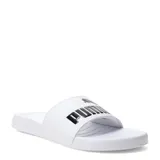 Sandalias tipo ojota Puma modelo Popcat 20, color blanco con logo de la marca en negro sobre la banda superior.