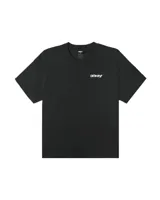 Remera de manga corta color negro, con cuello redondo y logo de la marca estampado en el pecho.