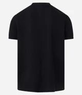 Remera color arena de corte regular, cuello redondo y manga corta. Tejido con textura vertical.