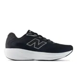 Championes de running New Balance modelo 680 V9, color negro con entresuela blanca. Presentan malla transpirable en la parte superior, amortiguación Fresh Foam para una pisada ligera y suela de goma integrada para mayor comodidad.