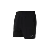 Short de running negro con cintura elástica y logo reflectivo en la pierna derecha.
