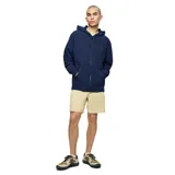 Campera con capucha y cierre frontal de Merrell, color azul marino, confeccionada en suave tejido polar cepillado. Cuenta con bolsillos tipo canguro, capucha ajustable con cordón y puños y bajo acanalados.