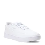 Championes urbanos Puma modelo Court Lally, color blanco, con diseño clásico de corte bajo, cierre de cordones y logo de la marca en el lateral.