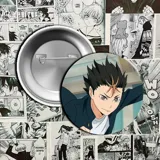 Pin metálico con ilustración de Hinata y Kageyama de Haikyu!