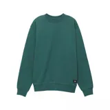 Buzo verde esmeralda de cuello redondo, corte clásico y logo de la marca en la parte inferior.