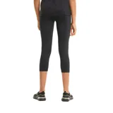 Calza capri de training Puma color negro, de tiro alto, con logo estampado en la cintura y tecnología DryCell.