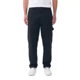 Pantalón cargo Quiksilver para hombre, color negro, de corte recto y diseño utilitario con bolsillos laterales.