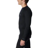 Remera térmica de manga larga Columbia, modelo Midweight Stretch Omni-Heat, de color negro con logo de la marca impreso en el pecho. Cuenta con costuras ergonómicas y diseño ajustado.