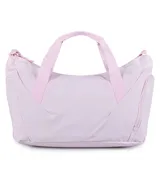 Bolso deportivo tipo duffel de la marca Jansport, color bordó, con doble asa de mano y correa ajustable para hombro. Cuenta con cierre principal, bolsillo frontal con cierre y logo de la marca aplicado.