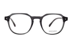 Armazón de lentes Azzaro modelo 31247, de diseño geométrico con marco de acetato en color gris traslúcido.