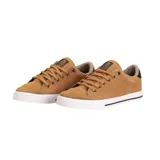Championes de skate Circa modelo AL 50, color marrón de gamuza con suela blanca, detalle de talón en negro y cordones al tono.