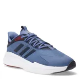 Championes de running Adidas modelo AlfaEdge, color azul con detalles en azul marino y blanco. Presentan un diseño moderno con mediasuela Bounce para mayor amortiguación y suela de caucho para mejor tracción.