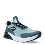 Championes deportivos Topper modelo Squat II, con capellada de malla transpirable en tonos verde agua y verde petróleo, detalles en negro y suela blanca con tecnología T-Cushion.