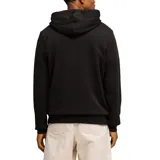 Canguro Puma de color negro con capucha ajustable mediante cordones, bolsillo frontal tipo canguro y logo de la marca estampado en el pecho.