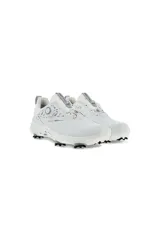 Championes de golf Ecco W Golf Biom G5, color blanco con detalles en gris.