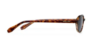 Gafas de sol Ifu con montura ovalada color carey y lentes negras polarizadas con protección UV400.