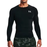 Remera de compresión Under Armour ColdGear de manga larga, color gris, con logo en el pecho y cuello redondo.