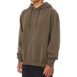 Canguro Katin Emb Fleece de color marrón, con capucha ajustable por cordones, bolsillo estilo canguro en la parte frontal y sutil bordado del logo en el pecho.