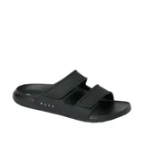 Sandalias Reef Oasis Adapt de goma color negro, con doble tira ajustable con velcro y logo de la marca en el lateral.