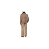 Pantalón chino Calvin Klein Jeans de corte baggy y relaxed fit, color taupe, con cierre frontal de botón y cremallera, y bolsillos laterales.