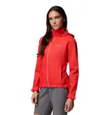 Campera cortaviento Columbia Switchback IV Jacket para mujer, de color rojo, con tecnología Omni-Shield repelente al agua y manchas, cuello alto y capucha desmontable.
