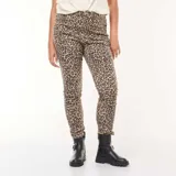 Pantalón skinny de tiro alto con estampado animal print.