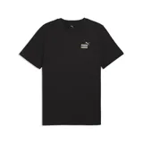 Remera de algodón color negro, de corte clásico y manga corta, con logo de la marca Puma estampado en el pecho.