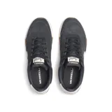 Zapatillas Merrell Sprint Anthem Ltr de estilo retro inspirado en el running de los años 70, confeccionadas en ante y malla negra con la clásica 'M' lateral en color blanco. Cuentan con entresuela de EVA y suela de goma con relieve.
