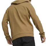 Canguro con capucha Puma Ess Elevated color tostado, con logo pequeño estampado en negro en el pecho y bolsillo tipo canguro.