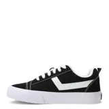 Championes urbanos Pony modelo Garden, color negro con detalles en blanco. Confeccionados en una combinación de lona y gamuza, cuentan con suela de goma blanca y cierre mediante cordones.