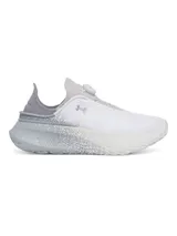 Championes deportivos Under Armour con tecnología de amortiguación UA Flow, parte superior de material ripstop transpirable y sistema de ajuste BOA. Presentan un diseño versátil con talón convertible y entresuela con estampado degradado.