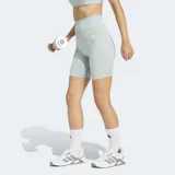 Calza corta deportiva Adidas de tiro alto, con ajuste ceñido y bolsillo lateral en el muslo. Confeccionada con tecnología AEROREADY de absorción de humedad.