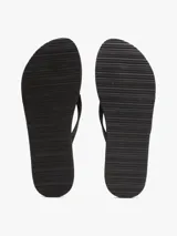 Ojotas Tommy Hilfiger negras con logo texturizado en la tira.