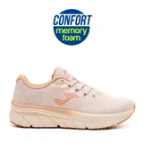 Championes deportivos Joma Atreyu Lady 2425 color rosa claro, con capellada de mesh transpirable con acabado Jacquard, sistema de ventilación VTS, ajuste termosellado JOMA SPORTECH, plantilla MEMORY FOAM con perforaciones VTS, mediasuela WIDE COVER de phylon y suela de caucho DURABILITY.
