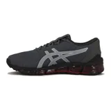 Championes Asics modelo Gel-Quantum 360 Direction, de color gris oscuro con detalles en gris claro y suela con tecnología Gel translúcida en tono rojizo.