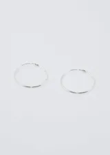 Par de aros tipo argolla de plata 925.