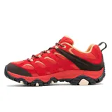 Zapatillas de senderismo Merrell Moab 3, color rojo con detalles en marrón y suela Vibram.