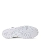 Championes urbanos Puma modelo Shuffle Downtown, color negro con detalles en blanco. Presentan una silueta clásica con logo de la marca en dorado en el lateral y suela de goma blanca.