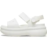 Sandalias Crocs modelo Soho, color marrón, con plataforma alta, plantilla LiteRide™, parte superior de TPU con orificios para dijes Jibbitz y tiras ajustables.