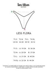 Bombacha tipo cola less con diseño en forma de V, confeccionada en tejido de poliamida y elastano. Presenta un corte que permite su uso a la cintura para realzar la figura.